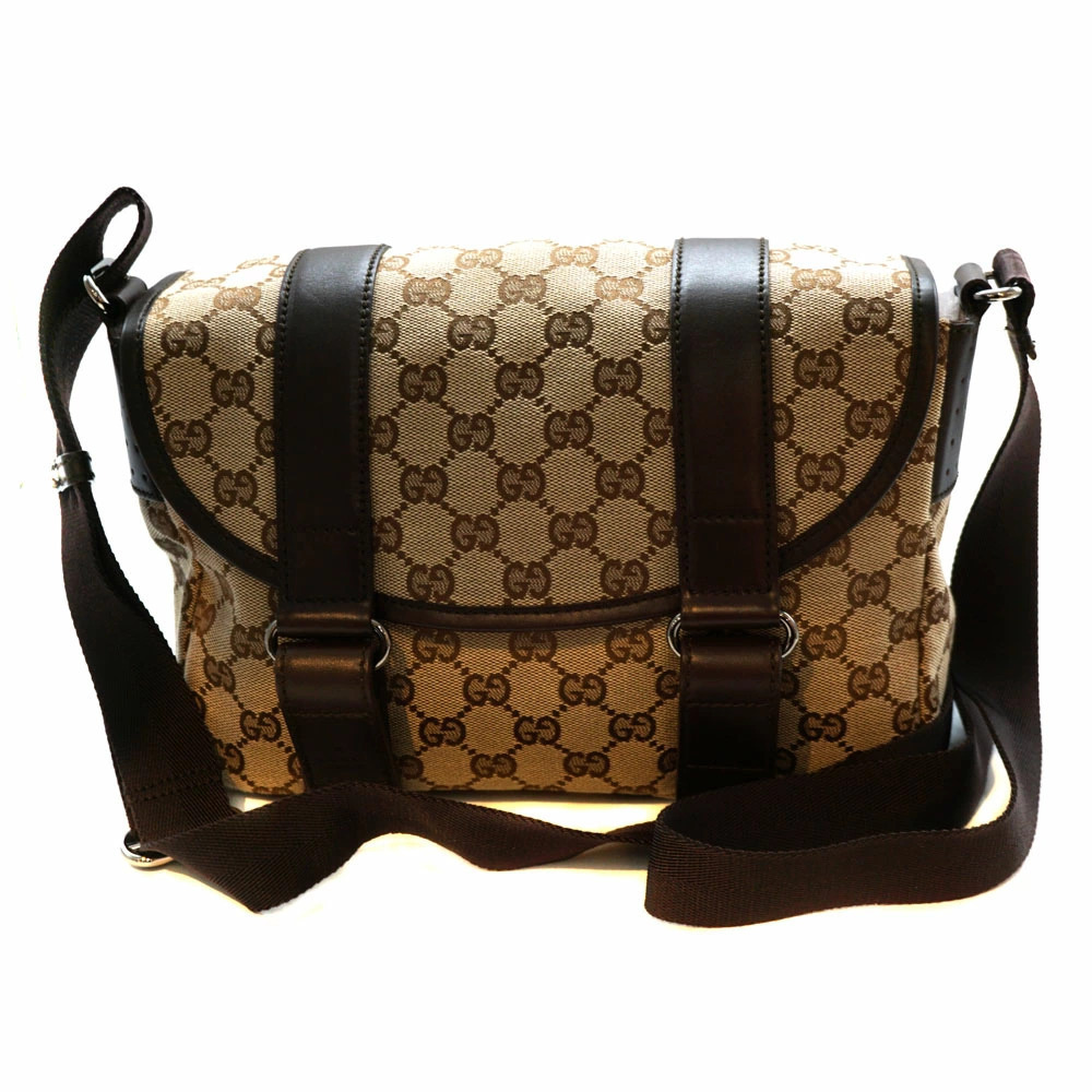 Gucci Shoulder Bag GG Canvas Beige Brown